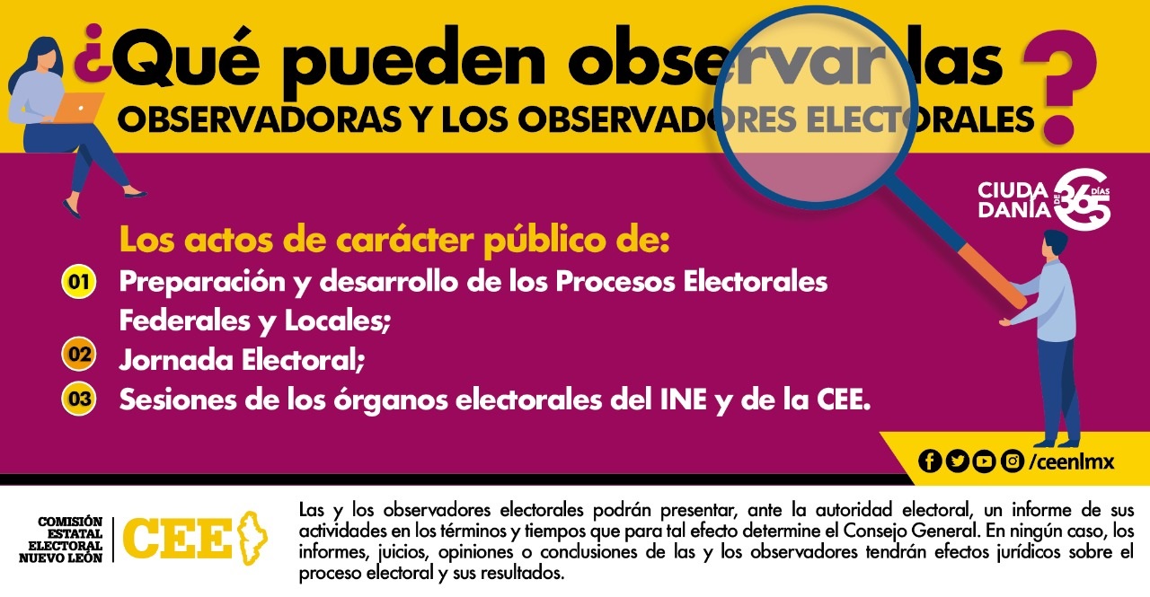 Observadoras Y Observadores Electorales | Comisión Estatal Electoral ...